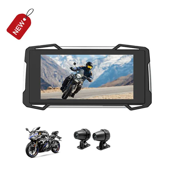 7 Inch Motorbike Multimedia Display Screen Waterproof Wireless CarPlay Android Auto Navigation (1)