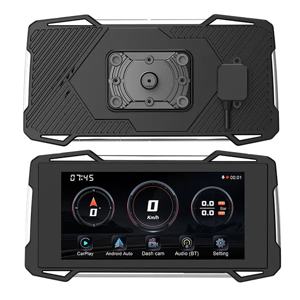 7 Inch Motorbike Multimedia Display Screen Waterproof Wireless CarPlay Android Auto Navigation(2)